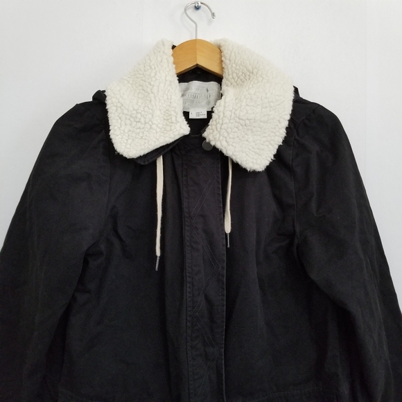 Urban Outfitters Cooperative Black Hooded Coat Size Large - Picture 2 of 8